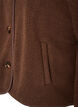 Veste teddy &agrave; col rond boutonn&eacute;e, Marron, Packshot image number 3