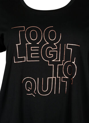 T-shirt de sport avec imprimé, Black w. Too Legit , Packshot image number 2