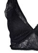 Bralette en dentelle avec rembourrage doux, Black, Packshot image number 2