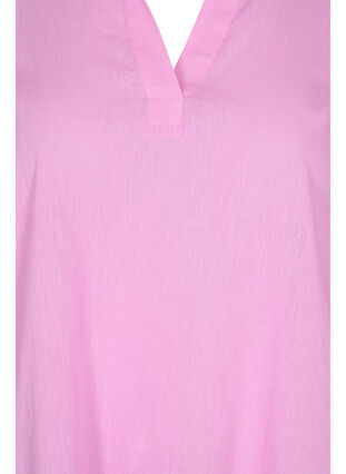 Robe avec col en V et col., Begonia Pink, Packshot image number 2