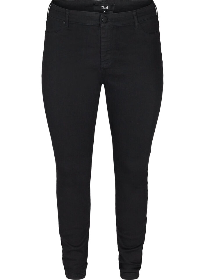 Jeggings en coton m&eacute;lang&eacute;, Black, Packshot image number 0