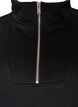 Sweat-shirt avec col montant et fermeture zipp&eacute;e, Noir, Packshot image number 2