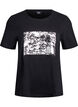 T-shirt imprim&eacute;, Noir, Packshot image number 0