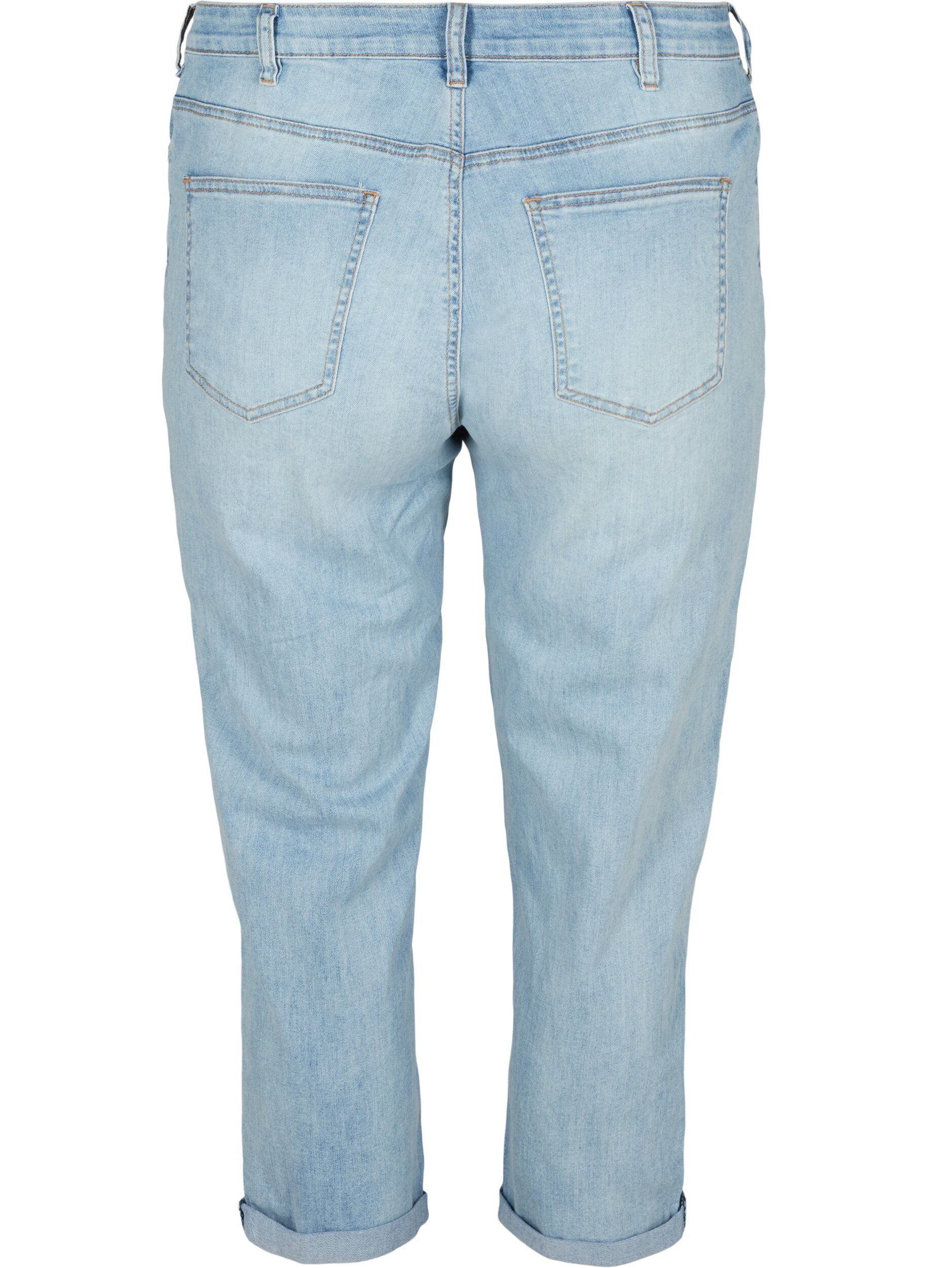 ZizziJean 7/8 retrouss&eacute; et taille haute, Bleu Clair, Packshot image number 1