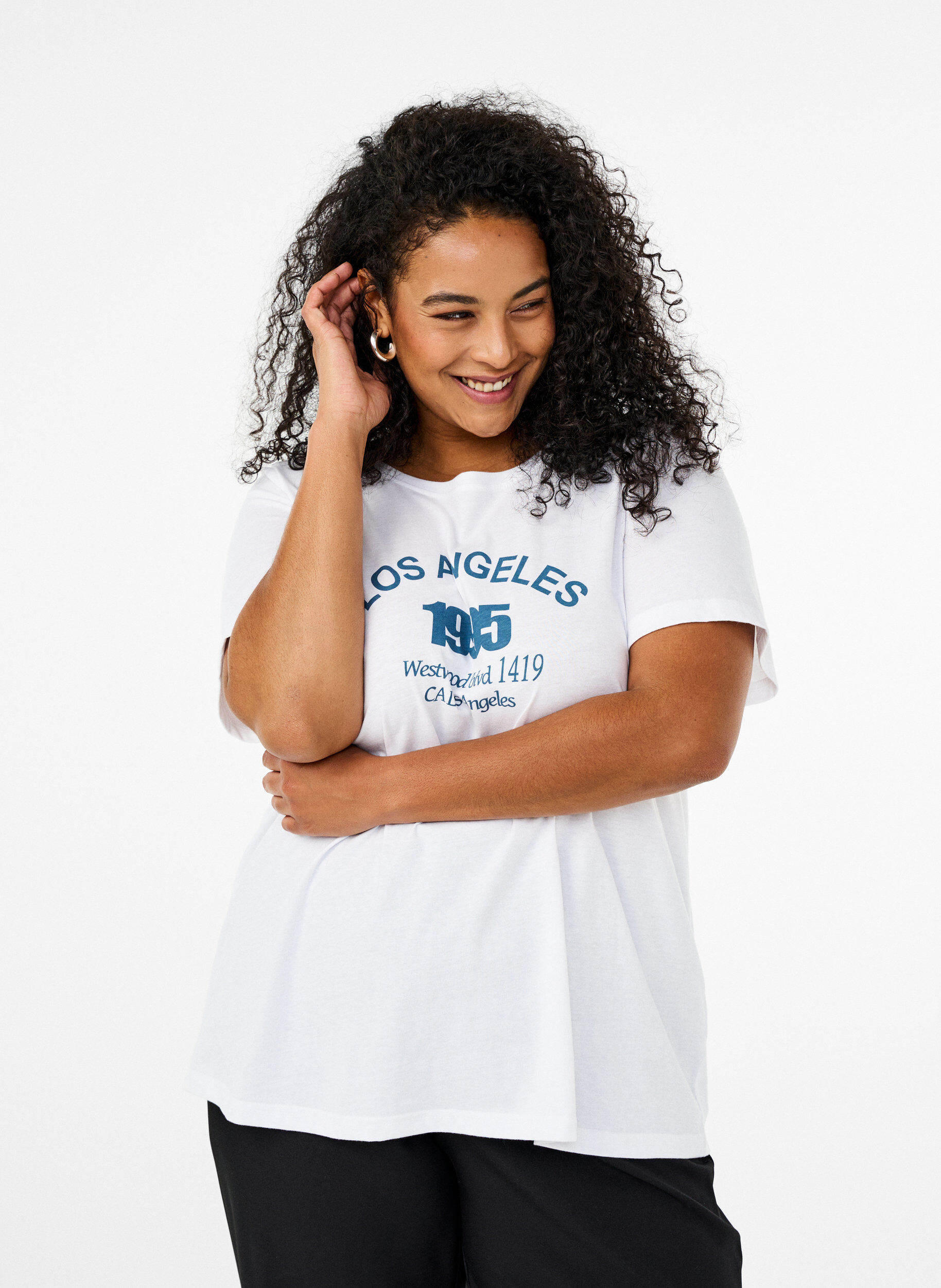 Zizzi FLASH &ndash; T-shirt avec motif, Blanc, Model image number 0