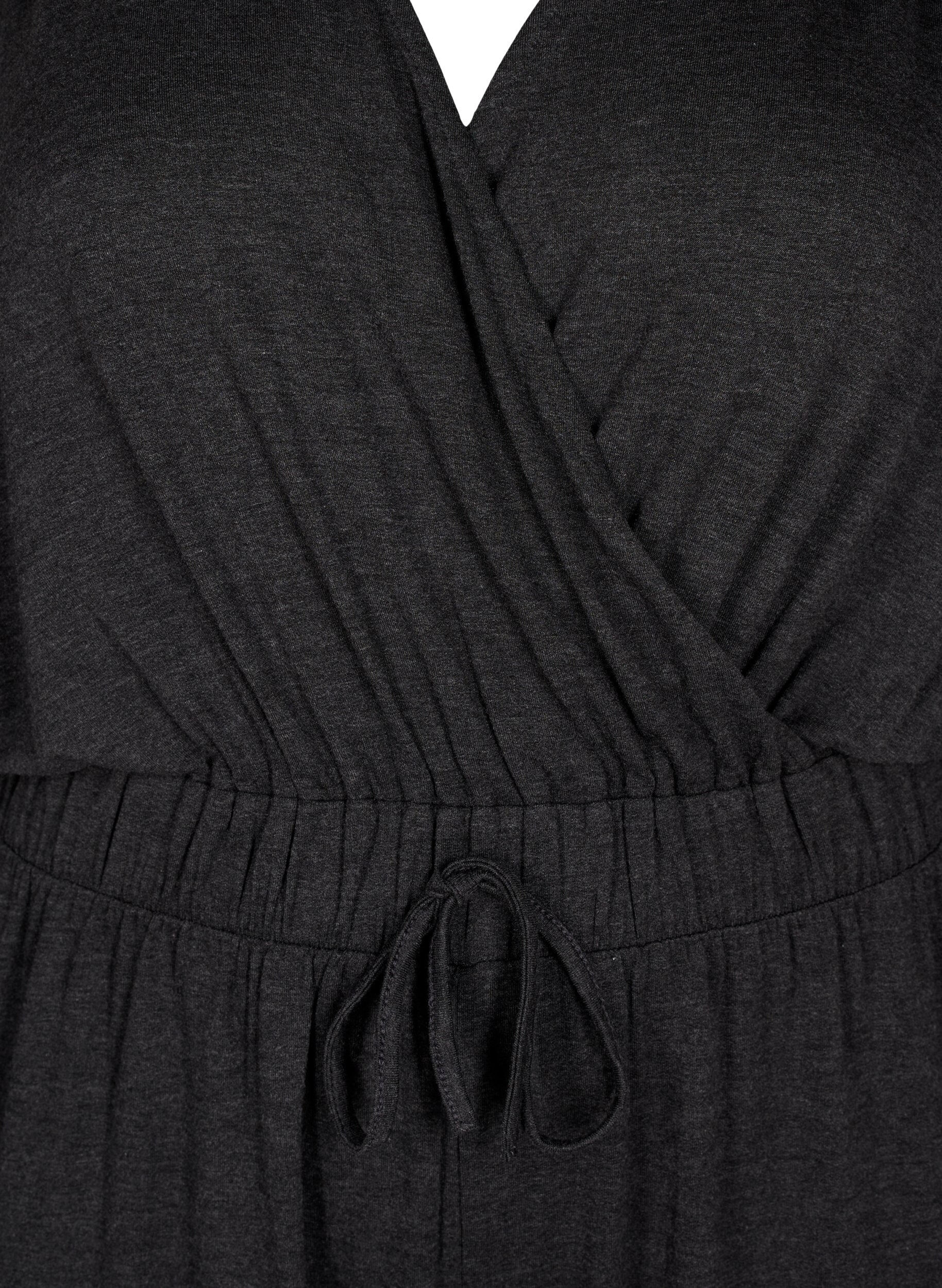 Zizzi Surv&ecirc;tement avec cache-c&oelig;ur et liens, Dark Grey Melange, Packshot image number 2