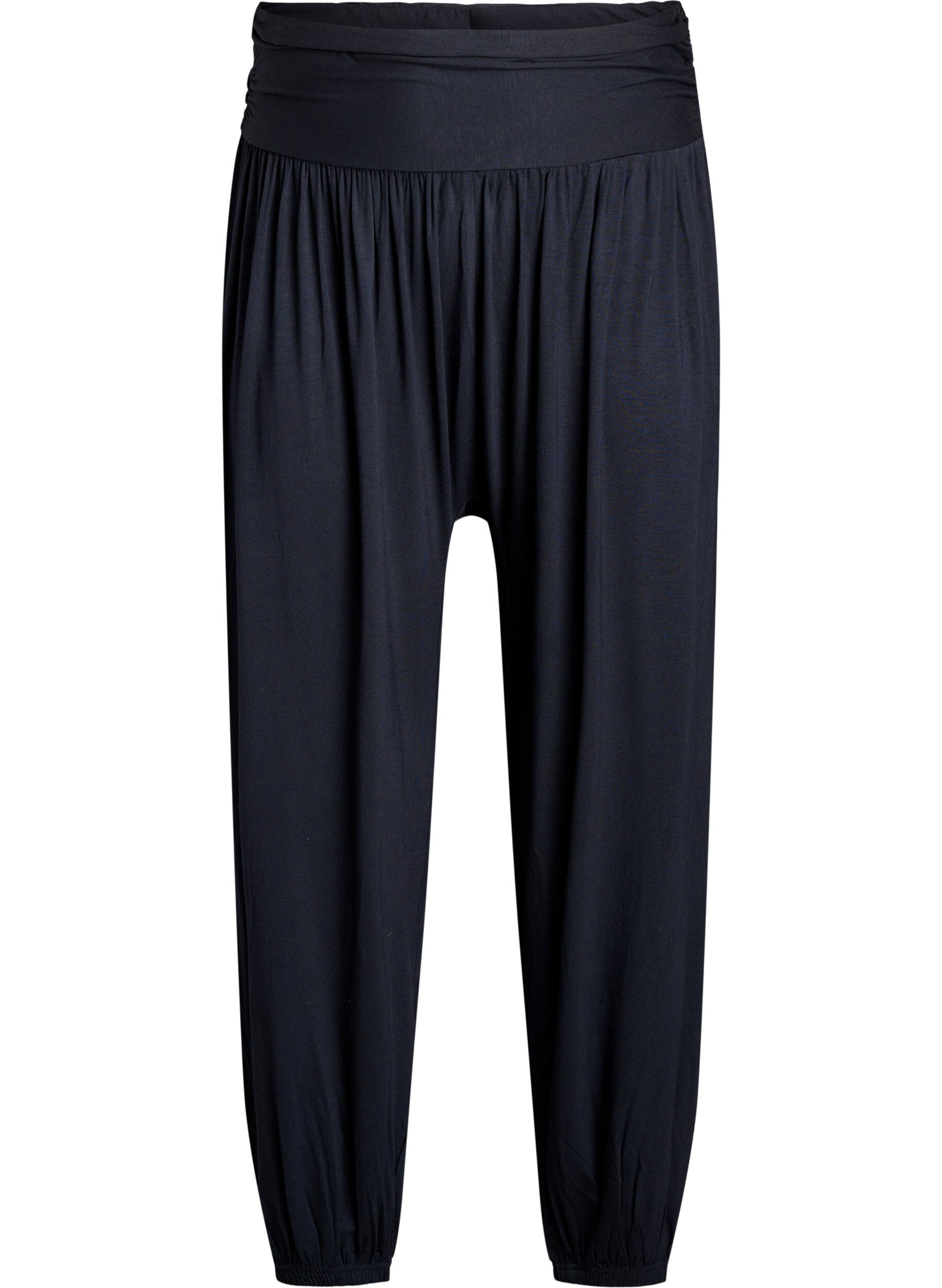 Zizzi Pantalon sarouel ample, Noir, Packshot image number 0