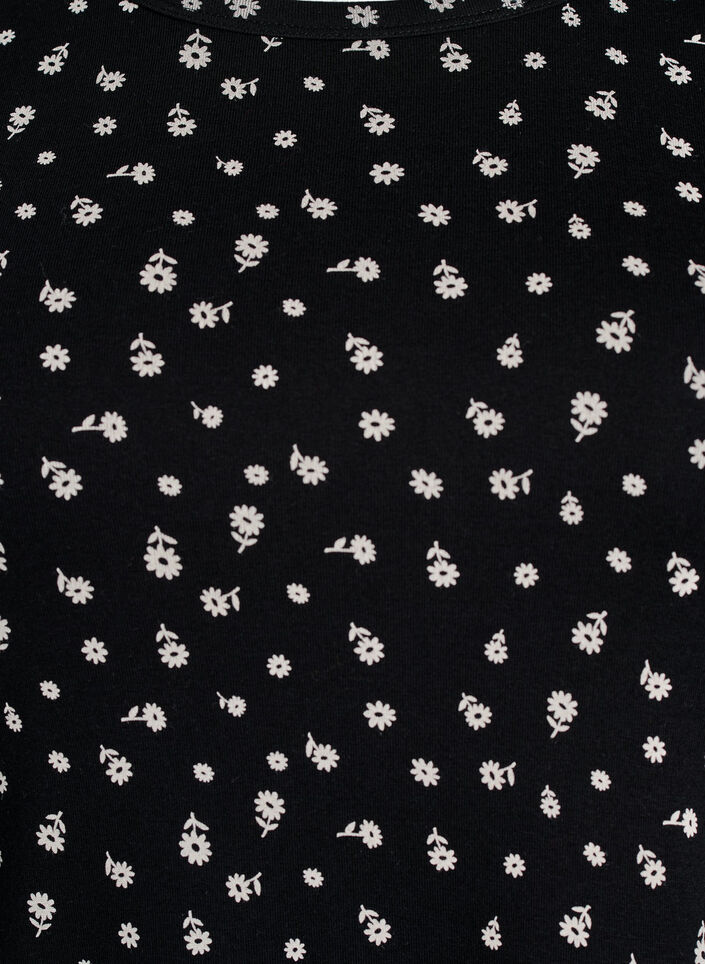 T-shirt en coton avec imprim&eacute; int&eacute;gral, Noir, Packshot image number 2