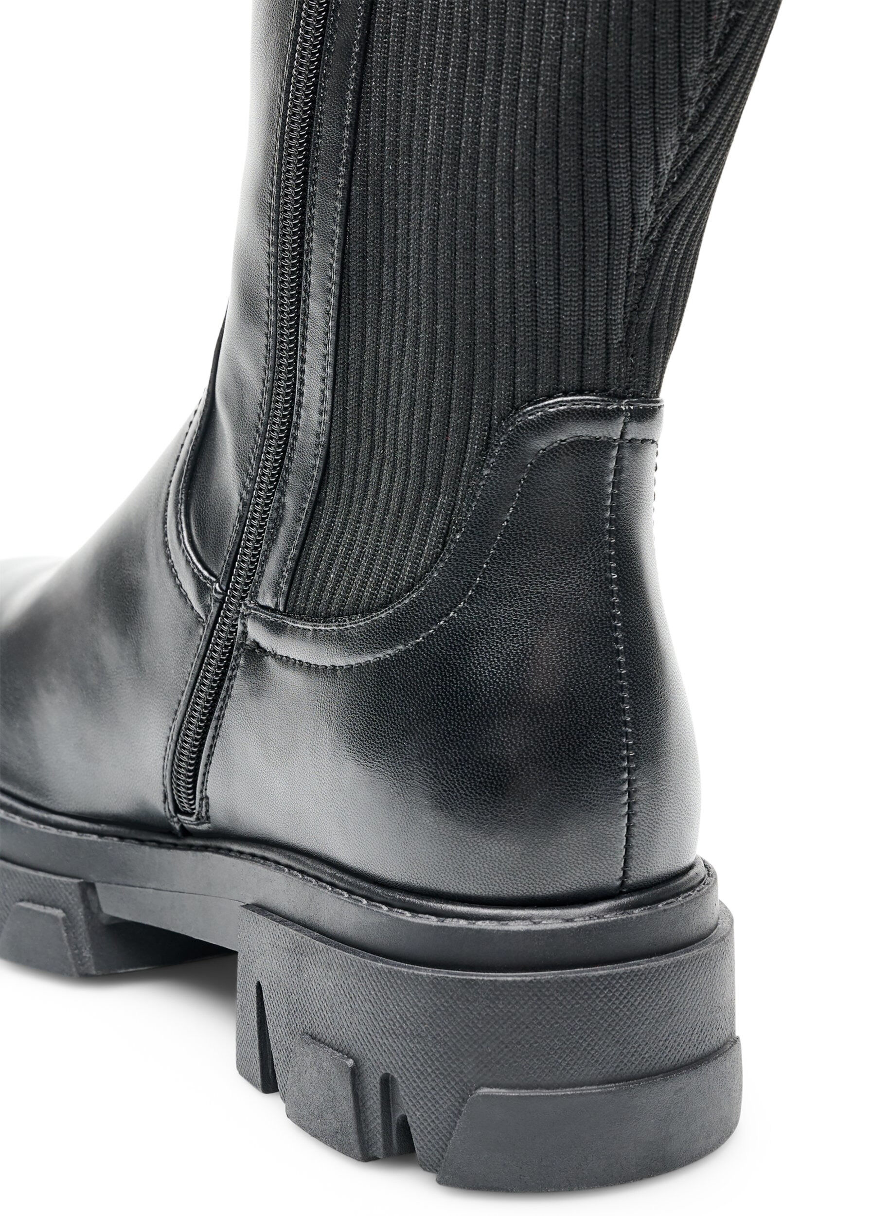 ZizziBotte haute avec empi&egrave;cements c&ocirc;tel&eacute;s, Noir, Packshot image number 4