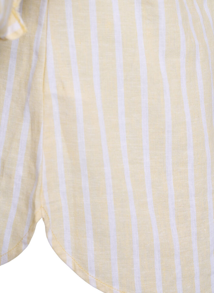 Chemise en lin et viscose avec manches 3/4, Beige, Packshot image number 3