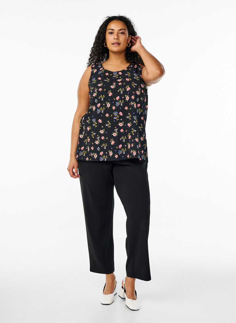 FLASH - Haut sans manches et texturé, Noir, Model image number 1