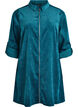 Robe en velours c&ocirc;tel&eacute; avec zip et manches 3/4, Vert fonc&eacute;, Packshot image number 0