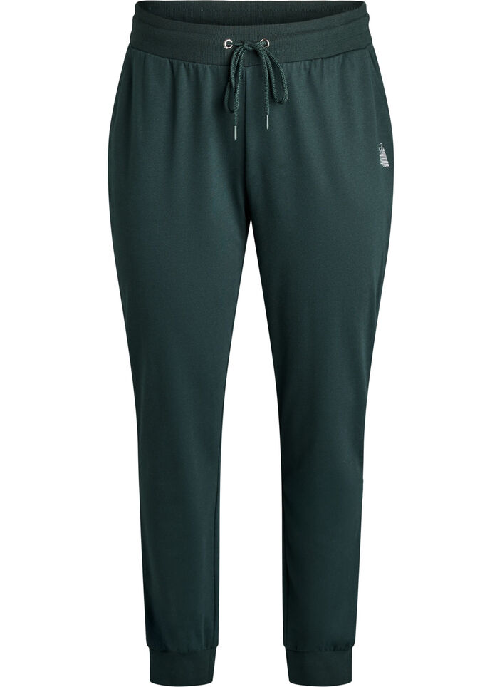 Pantalon de surv&ecirc;tement ample avec poches, Vert fonc&eacute;, Packshot image number 0