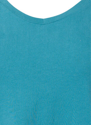 T-shirt en coton uni basique, Brittany Blue, Packshot image number 2