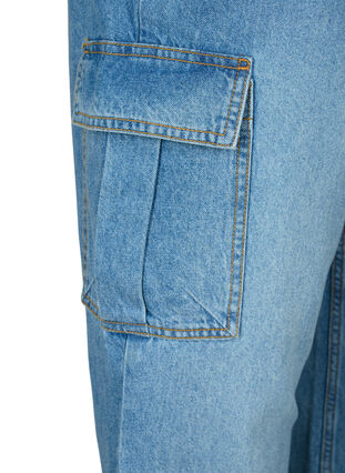 Jean ample avec poches cargo, Light blue, Packshot image number 3