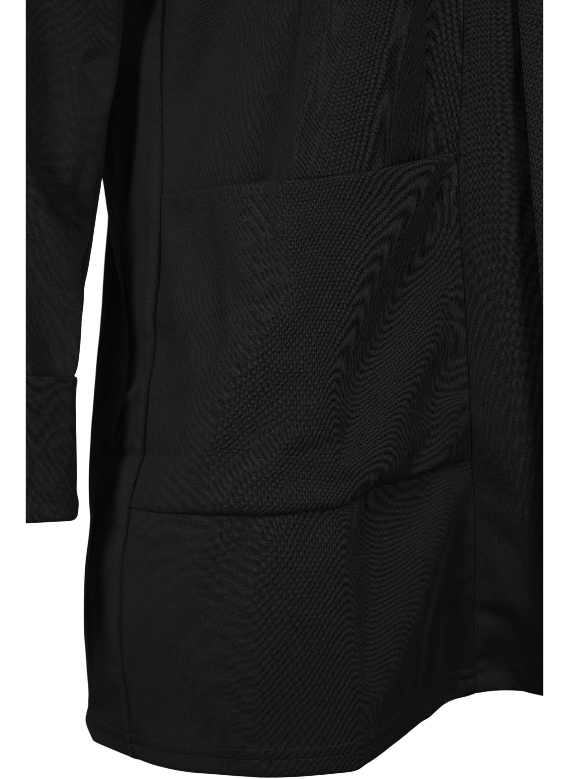 Zizzi Blazer ajour&eacute; &agrave; manches 3/4, Black, Packshot image number 2
