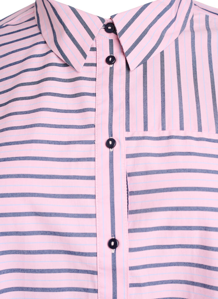 Chemise &agrave; rayures avec col classique et manches longues, Rose, Packshot image number 2