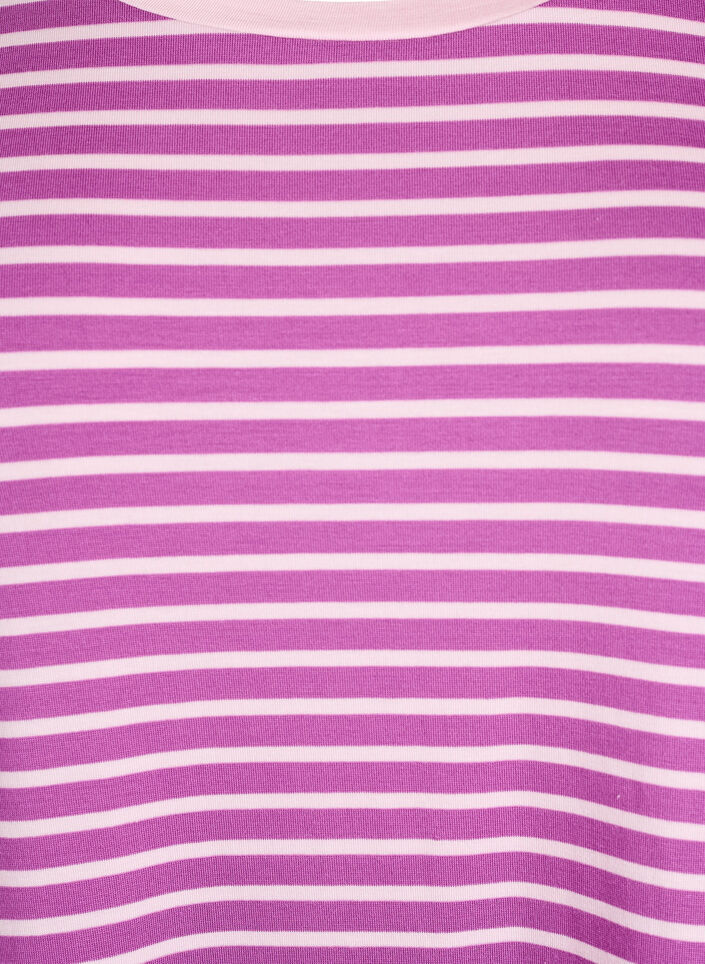 T-shirt en TENCEL&trade; Lyocell &agrave; rayures, Violet, Packshot image number 2