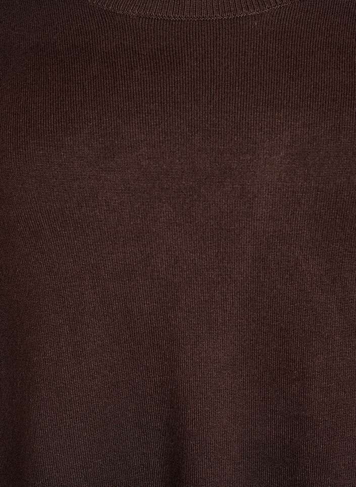 Blouse en maille avec boutons sur le c&ocirc;t&eacute;, Marron, Packshot image number 2