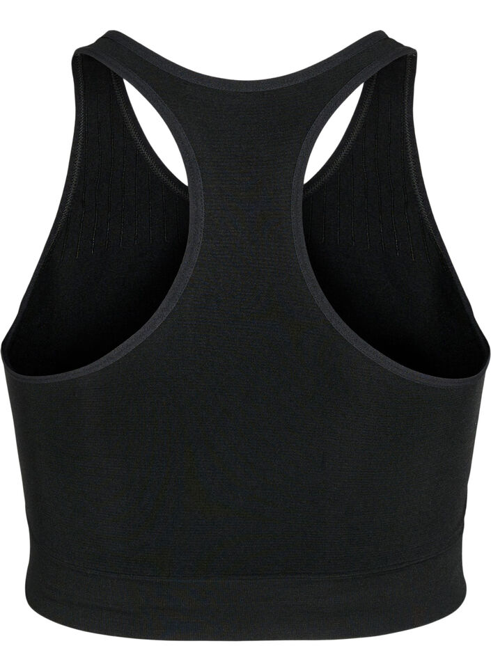 Soutien-gorge top sans coutures, Black, Packshot image number 1