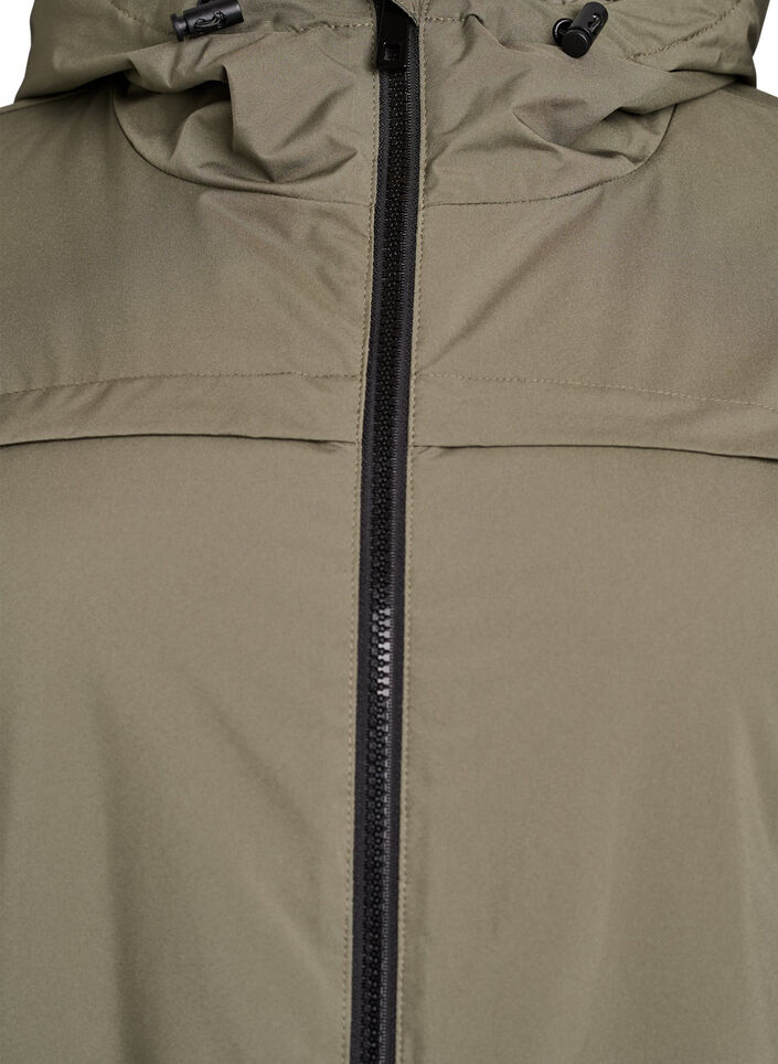 Parka matelass&eacute;e l&eacute;g&egrave;re &agrave; capuche, Vert fonc&eacute;, Packshot image number 2