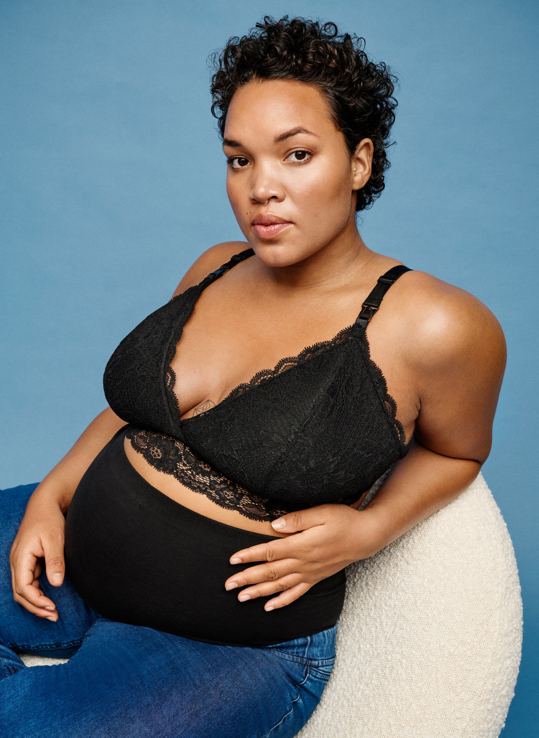 Zizzi Soutien-gorge d'allaitement avec dentelle, Noir, Image image number 0