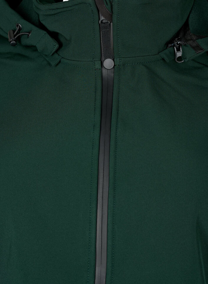 Veste softshell courte avec capuche amovible, Vert foncé, Packshot image number 2