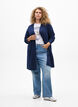 Cardigan en tricot c&ocirc;tel&eacute; avec poches, Bleu, Model image number 1