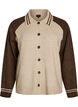 Cardigan avec manches et col contrastants, Beige, Packshot image number 0