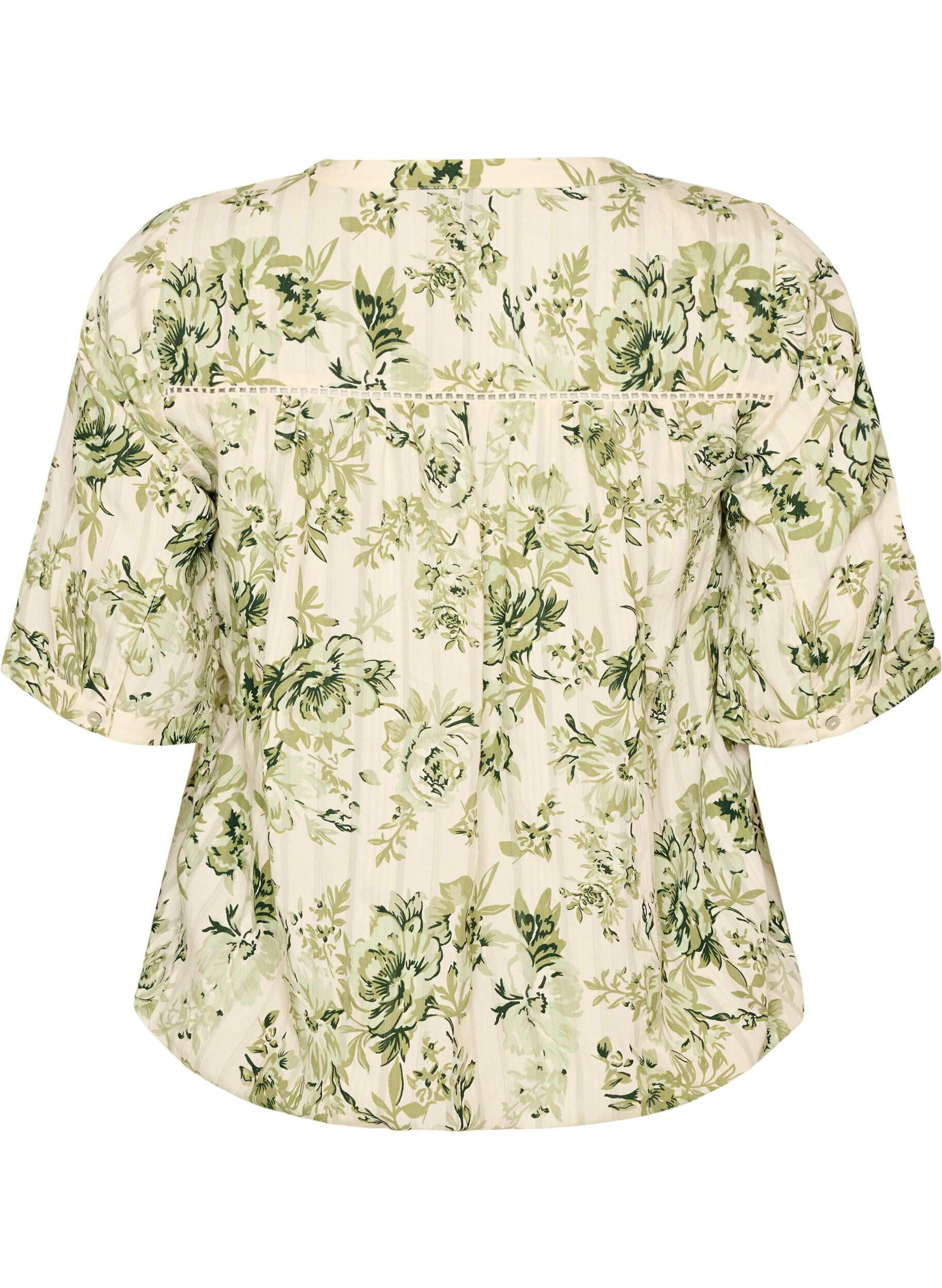 ZizziBlouse imprim&eacute;e &agrave; manches 1/2, Vert clair, Packshot image number 1