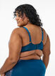 Soutien-gorge à armatures avec dentelle et bonnets rembourrés, Bleu, Model image number 2