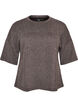 Blouse &agrave; coupe &eacute;vas&eacute;e en jersey &agrave; manches mi-longues, Gris anthracite, Packshot image number 0