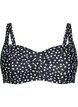 Haut de bikini imprimé, Black White Dot, Packshot image number 0