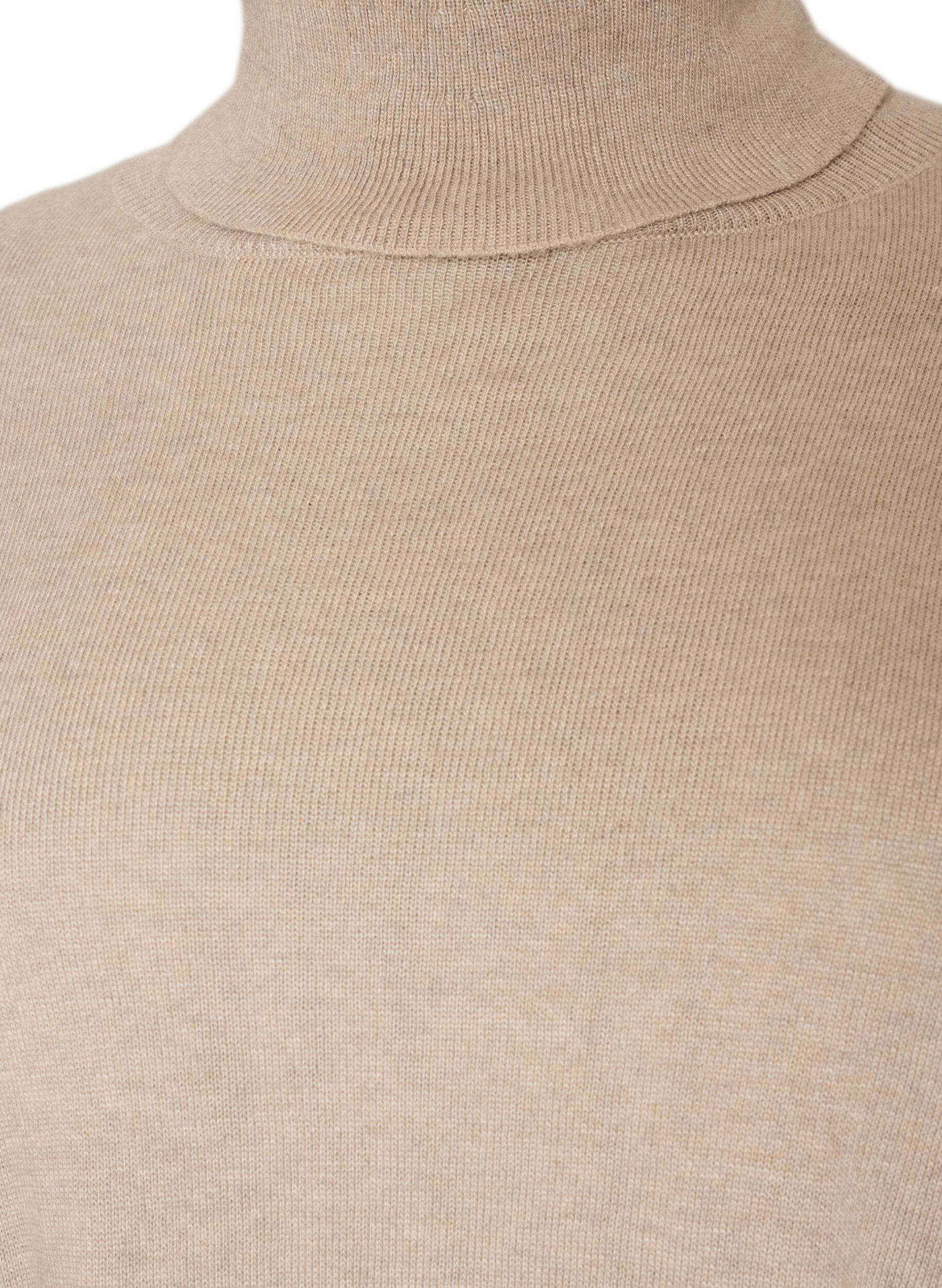 ZizziPull &agrave; col roul&eacute; &agrave; coupe ample, Beige, Packshot image number 2