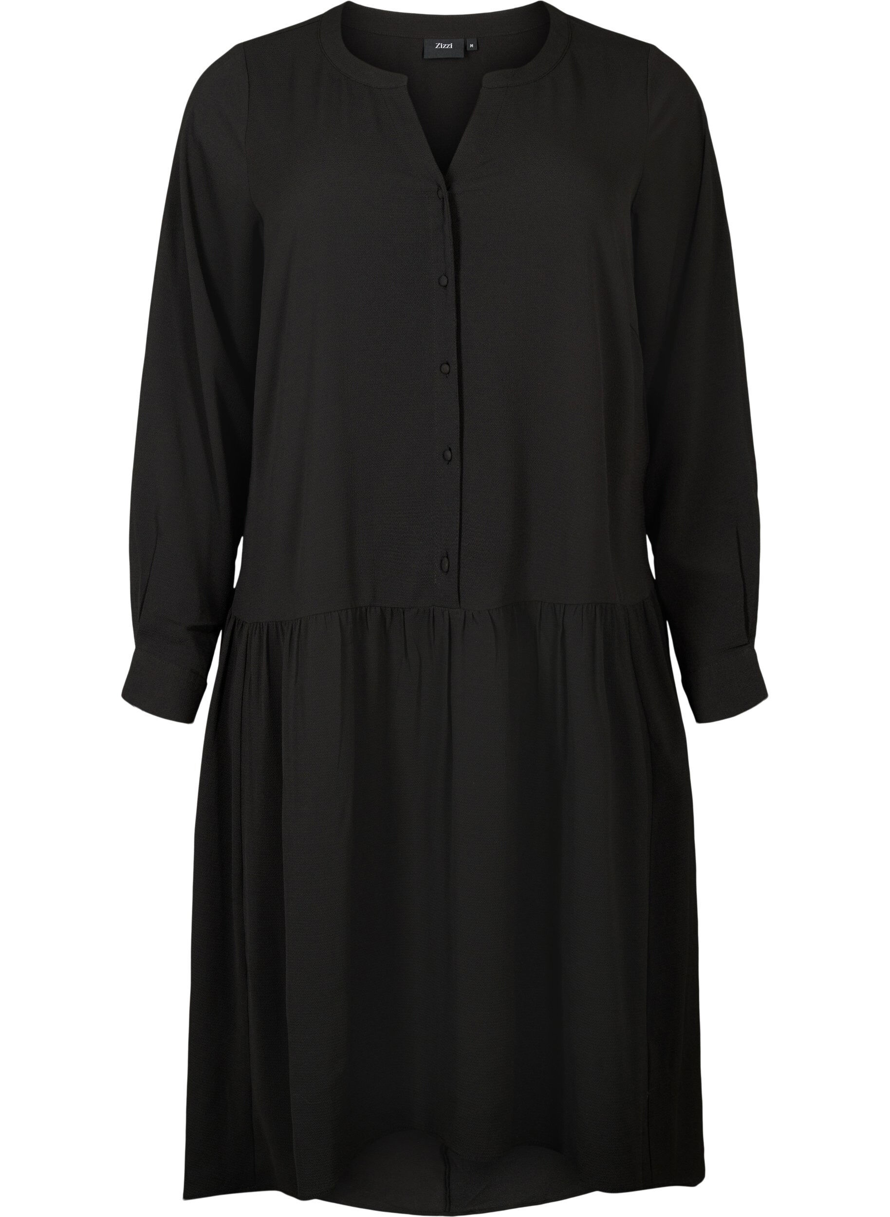 Zizzi Robes midi &agrave; manches longues, Black, Packshot image number 0