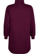 Robe sweat avec col montant c&ocirc;tel&eacute; et zip, Violet, Packshot image number 1