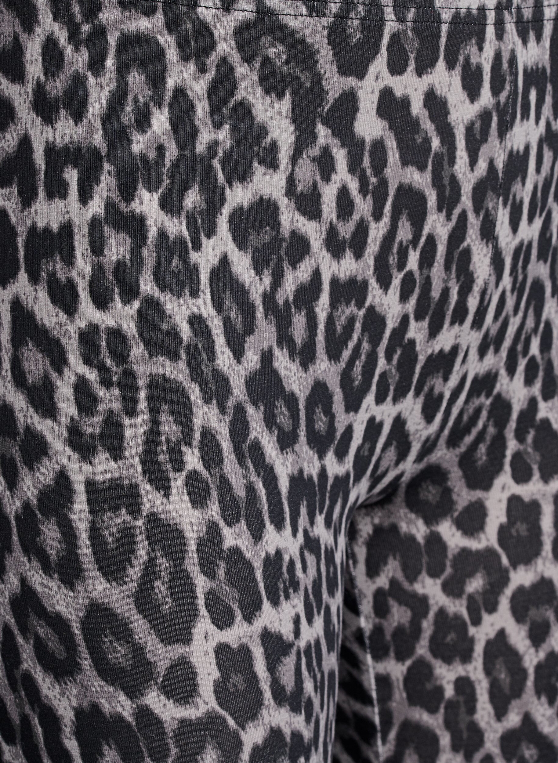 Zizzi Leggings en viscose imprim&eacute; z&egrave;bre, Gris anthracite, Packshot image number 2