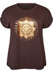 T-shirt avec imprim&eacute; d&eacute;coratif sur le devant, Marron, Packshot image number 0