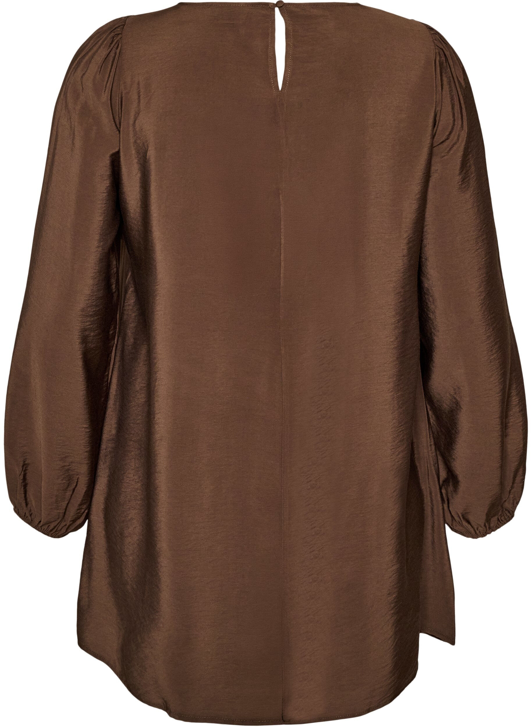 ZizziTunique en viscose avec dentelle, Marron, Packshot image number 1