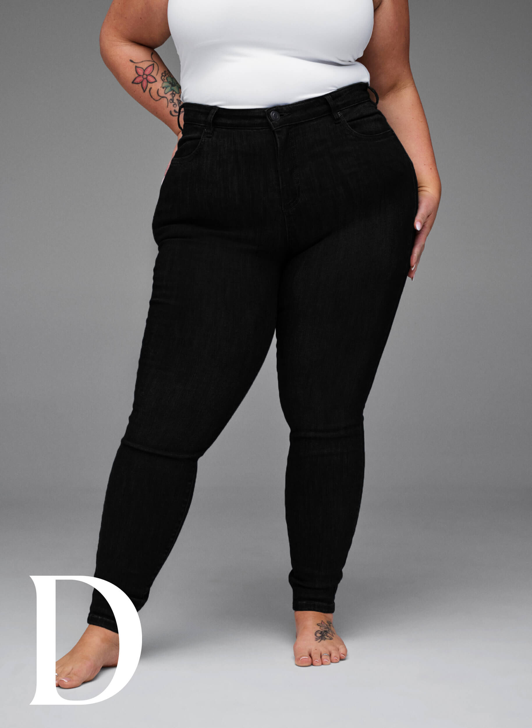 Zizzi Jean super slim &agrave; taille haute, Black, Model image number 8
