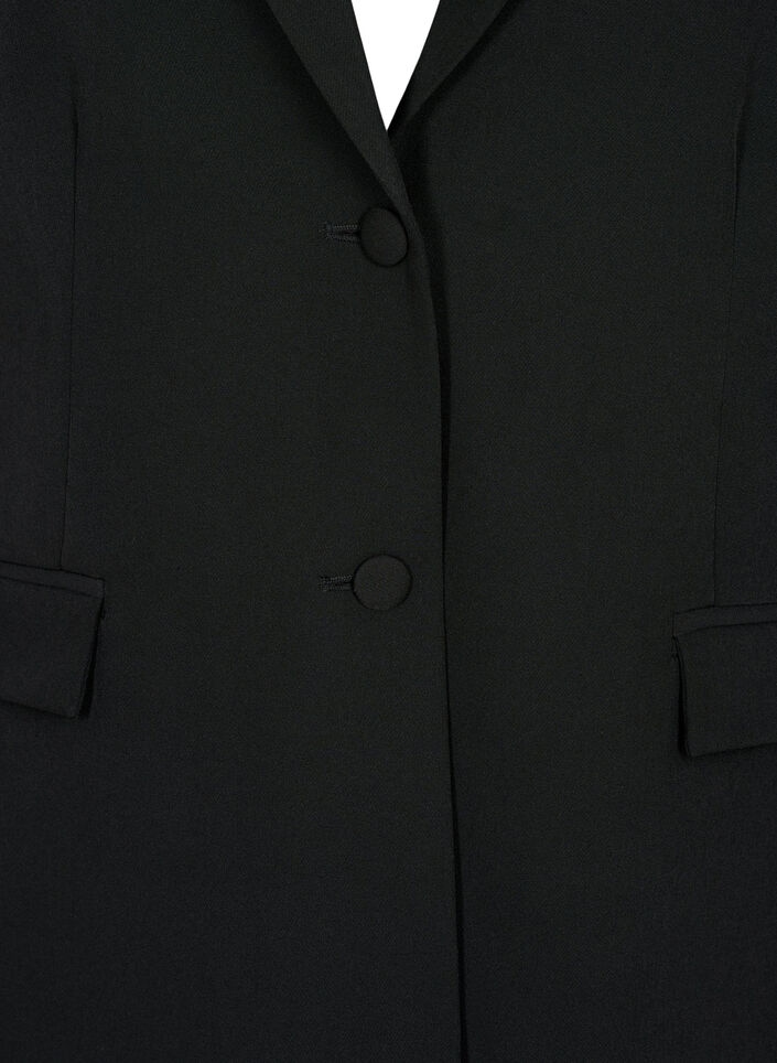 Blazer classique avec fermeture boutonn&eacute;e, Noir, Packshot image number 2