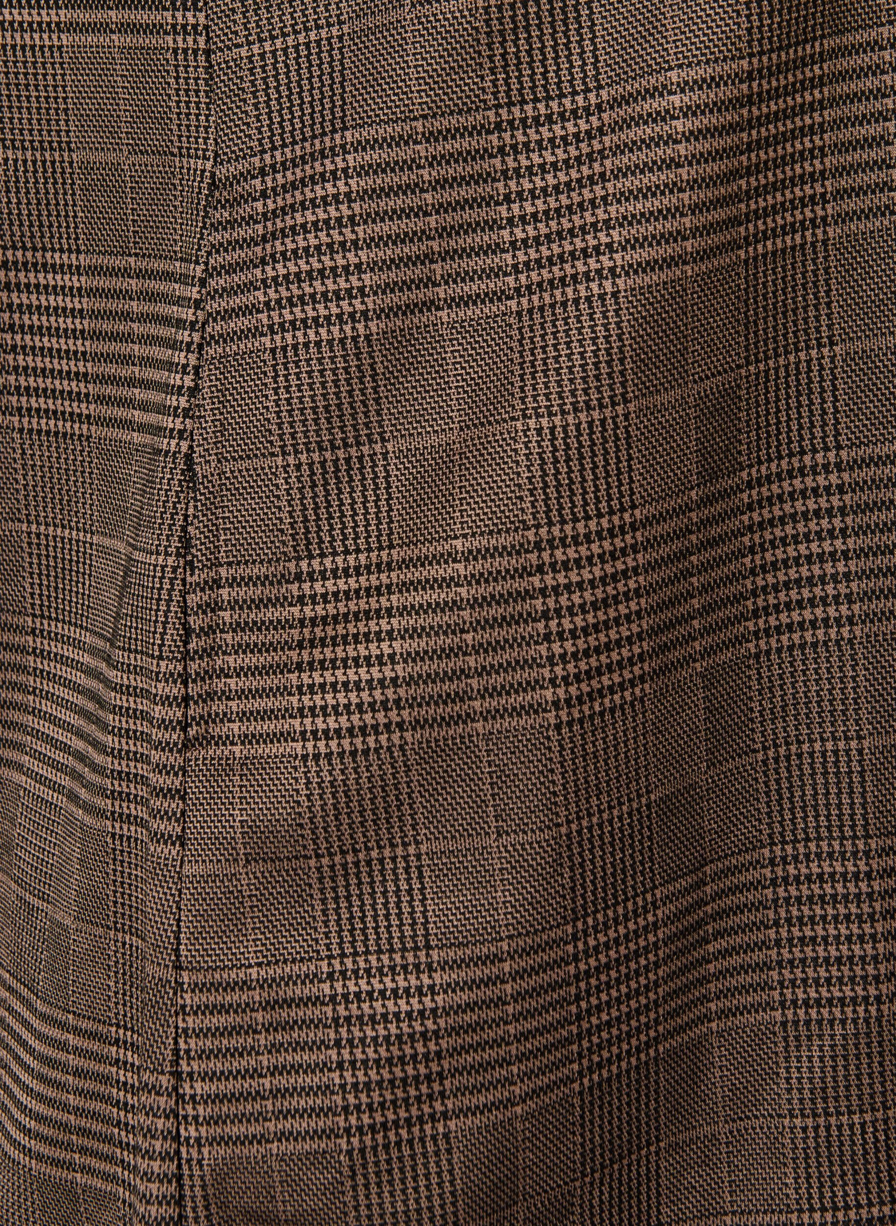 ZizziRobe courte &agrave; carreaux avec un col de chemise, Marron, Packshot image number 3
