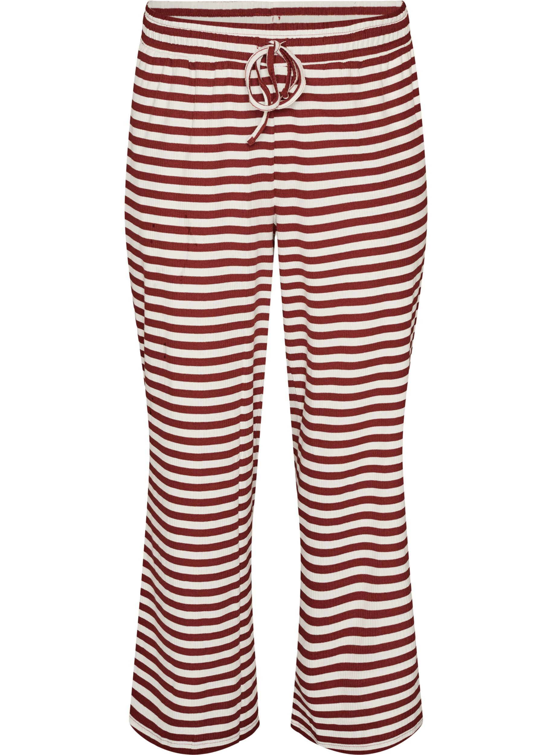 Zizzi Pantalon de pyjama ray&eacute; &agrave; taille haute et coupe ample, 0426, Packshot image number 0