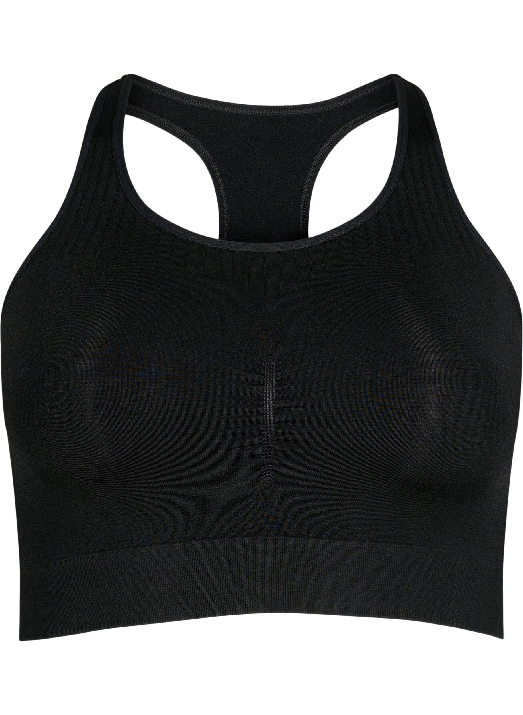 Zizzi Soutien-gorge top sans coutures, Black, Packshot image number 0