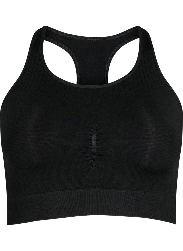Soutien-gorge top sans coutures, Black, Packshot image number 0