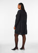 Robe courte en jersey &agrave; texture ondul&eacute;e, Noir, Model image number 2