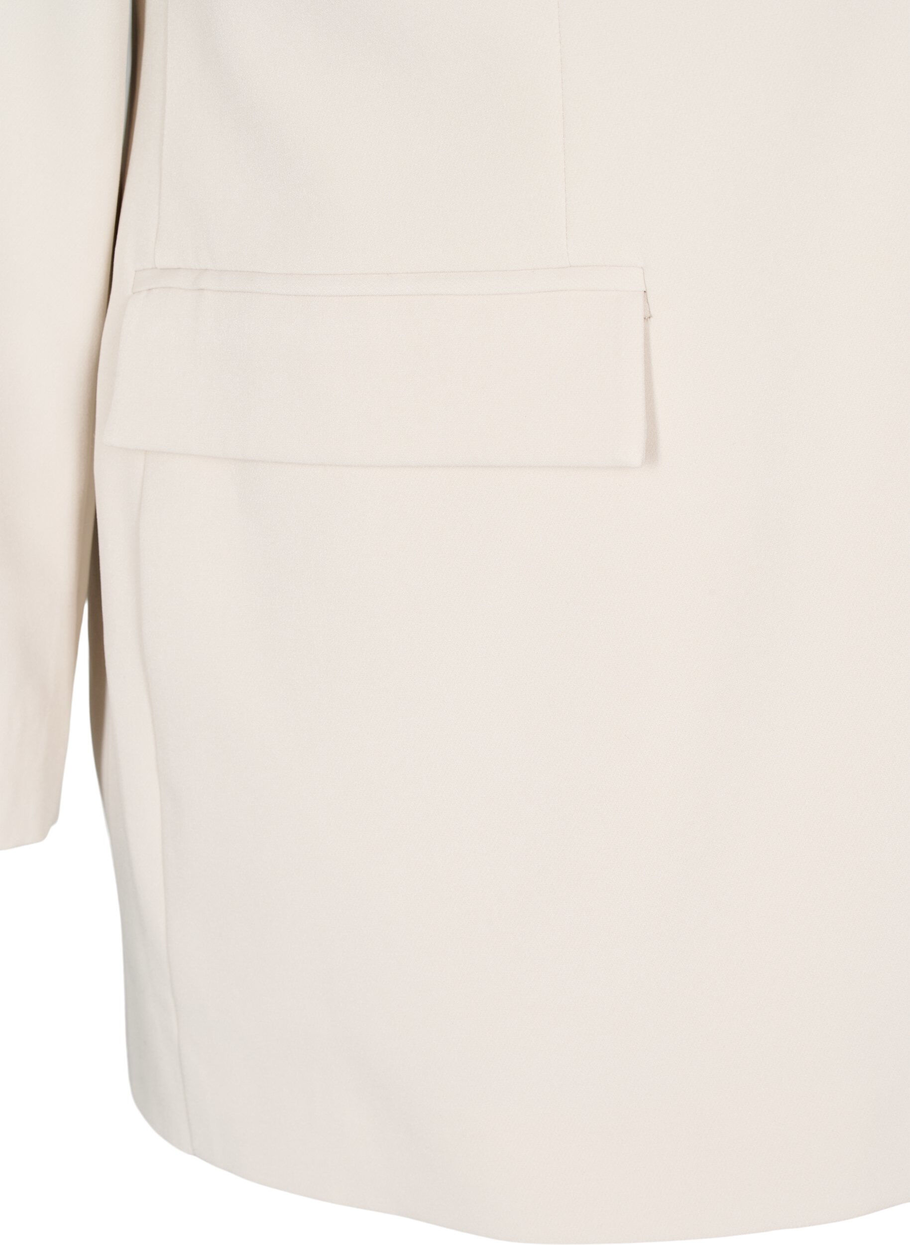 Zizzi Blazer classique avec fermeture boutonn&eacute;e, Beige, Packshot image number 3