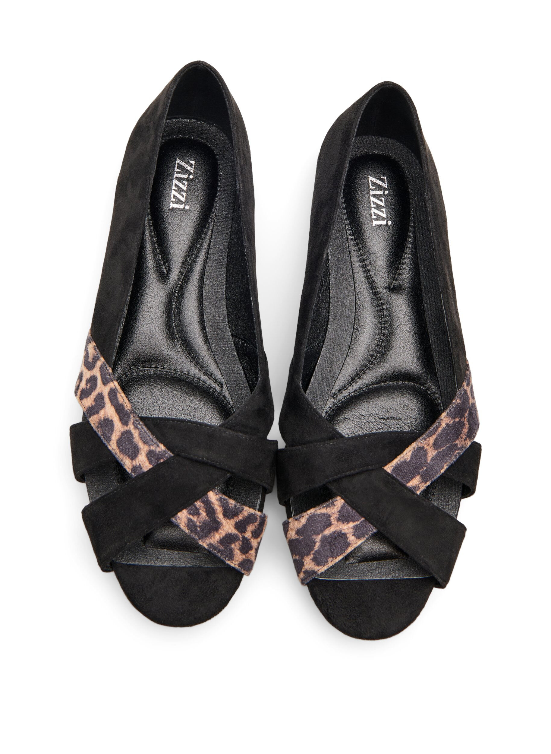 Zizzi Large - Ballerines pointues, Noir, Packshot image number 2