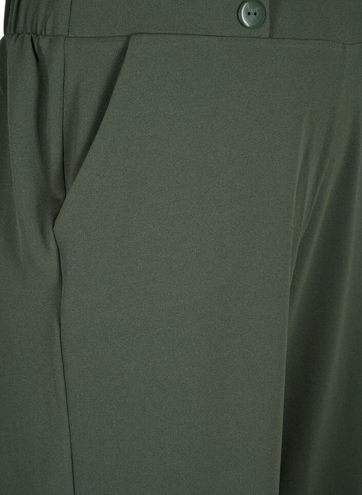 Pantalon 7/8 coupe ample, Vert, Packshot image number 2