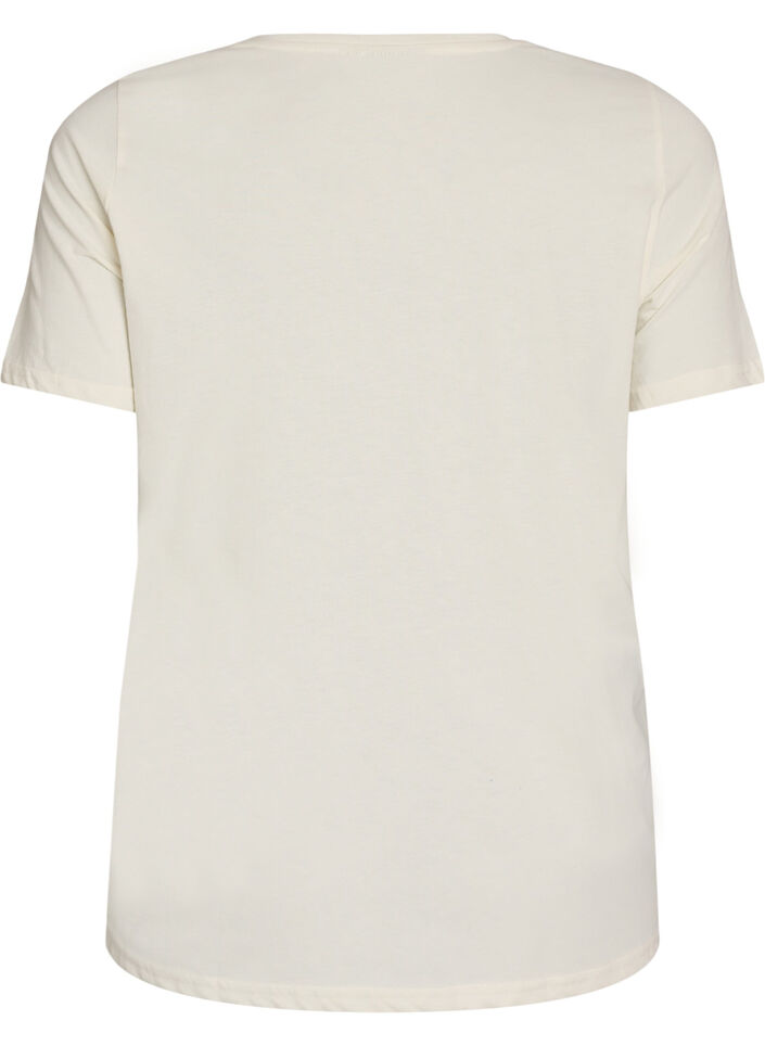 T-shirt imprim&eacute;, Blanc, Packshot image number 1